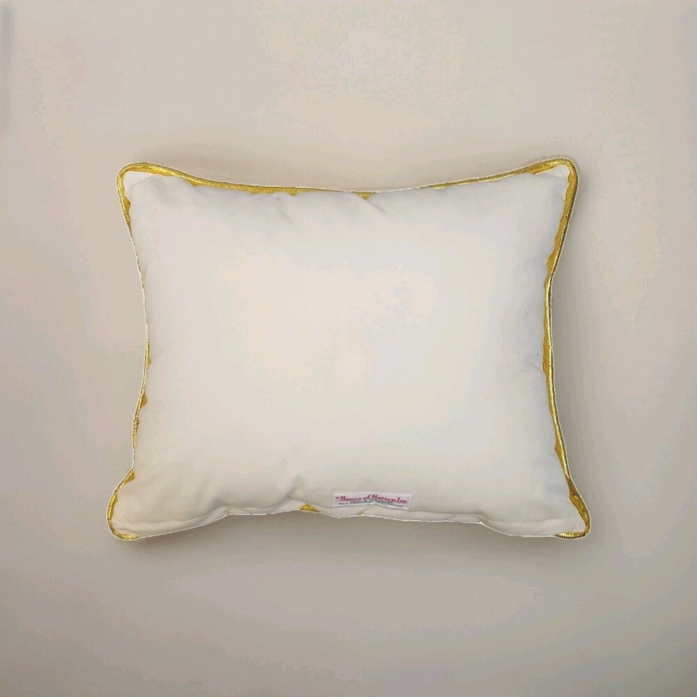 House of Hatten Angel Embroidered Angels Applique Vintage Pillow 9" Christmas - Picture 3 of 8